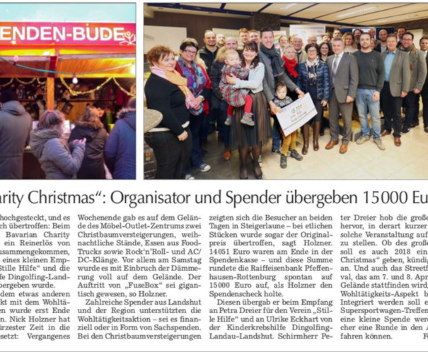 Landshuter Zeitung - Bericht zum 1. Lower Bavarian Charity Christmas