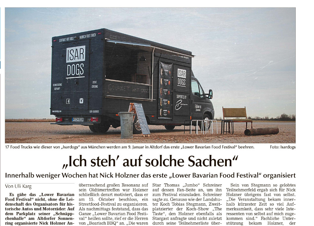 Landshuter Zeitung - Vorbericht zum 1. Lower Bavarian Food Festival (komplett)