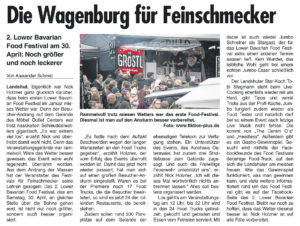 Landshuter Wochenblatt - Vorbericht 2. Lower Bavarian Food Festival